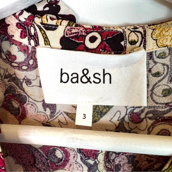 Ba&sh Zael Printed Midi Dress Size US 8 - Picture 8 of 14